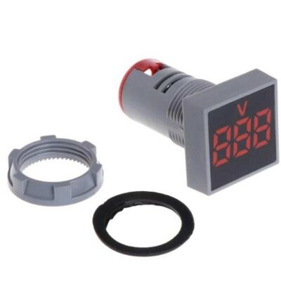 Red Voltmeter Square Panel LED Digital Voltage Meter