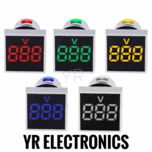1PCS SQURE PANEL ANY COLOR-AC 60-500V Mini Voltage Meter LED DIGITAL