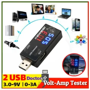 Dual USB Power Current Voltage Meter Tester Portable Mini Current and Voltmeter Detector Charger Doctor USB Doctor