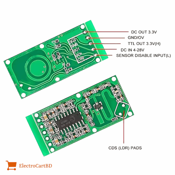 RCWL-0516 RCWL 0516 Microwave Sensor Module - Image 4