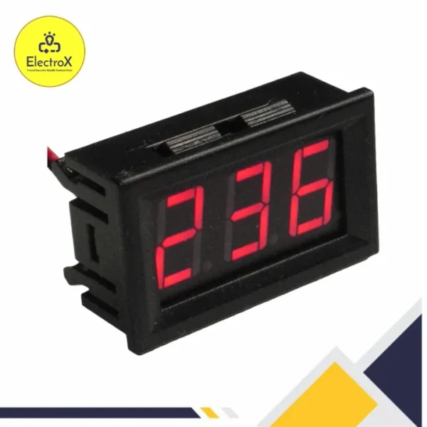 AC 60V-500V Mini Digital Voltmeter 2-Wire LED Display Panel Voltage Test Meter (RED) - Image 5