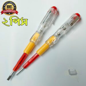 Tester Multi Screwdriver Electrical Testing Multi-functional Pen Flat & star Double Head pen 2 in 1 Function 100-500V Voltage Detector Probe - 2Pcs