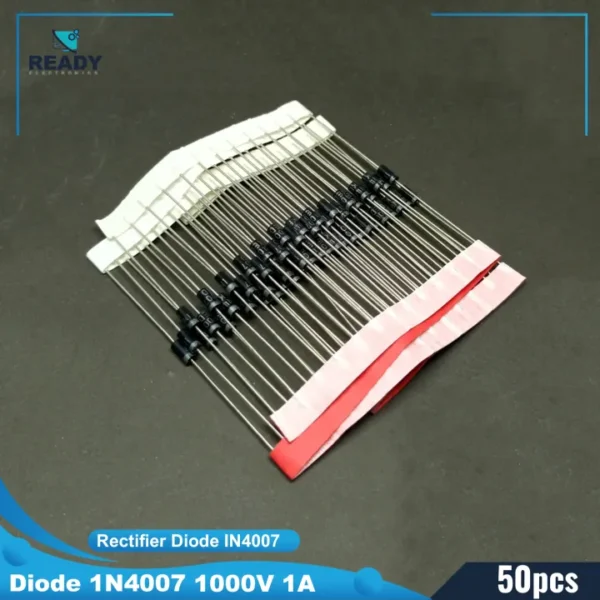 50pcs - Diode 1N4007 1000V 1A General Purpose Rectifier Diode by Akram Electronics - Image 2