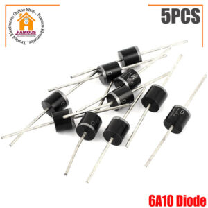 5PCS 6A10 Diode 1000V 6A General Rectifier Diode