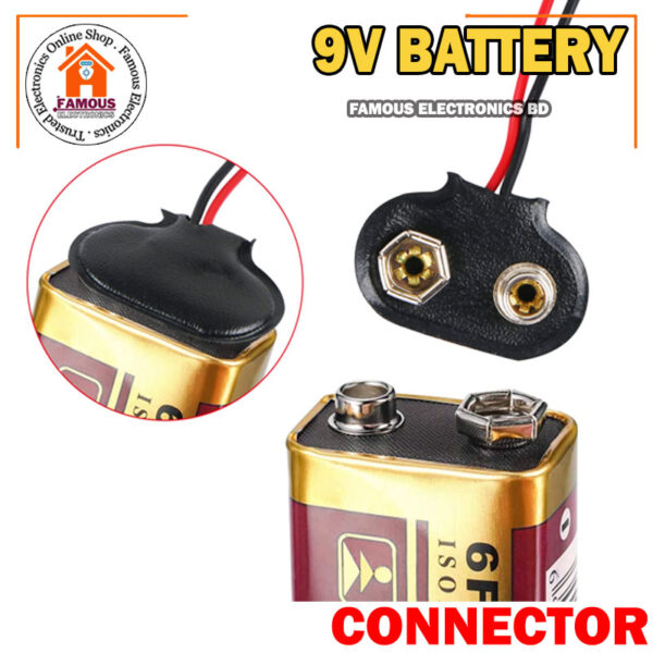 2PCS- 9V Battery Connector BLACK Color DC 9V Battery Clip Connector Leads Socket 6F22 Battery Holder Snap Cables 9 Volt For Arduino Electronics Projects Power Supply - Image 7