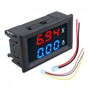 DSN-VC288 VC288 DC 100V 10A Voltmeter & Ammeter Blue & Red LED Amp Dual Digital Volt Meter Voltage Current Meter Mini Digital Voltmeter Ammeter Testers 0.56″ LED Display