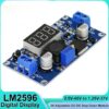 LM2596 DC Buck Module + LED Display Voltmeter 3A Adjustable Step Down Converter for Diy Power WiFi Router Onu