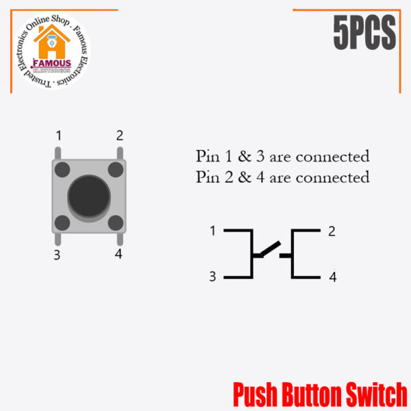 Tactile Tact Push Button Micro Switch TS 1166A-5PCS - Image 6