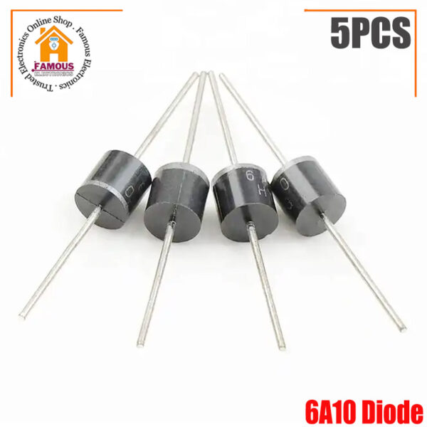 5PCS 6A10 Diode 1000V 6A General Rectifier Diode - Image 2