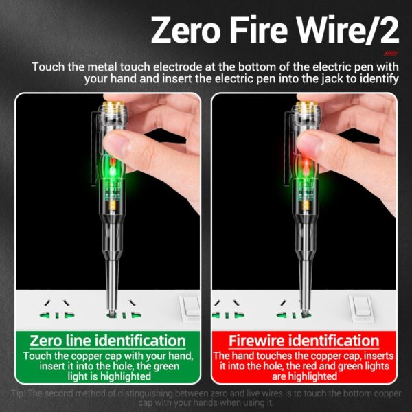 【3C VictoryEagle】ANENG Intelligent LED Photometer Voltage Voltmeter 24-250V Circuit Tester Electric Screwdriver Indicator - Image 8