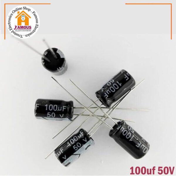 6PCS- RADIAL 100uF 50V Electrolytic Capacitors 100uF 50V Radial Polarized Aluminum Electrolytic Capacitor THT Electrolytic Radial Capacitors Electronics Circuitry & Parts. - Image 7
