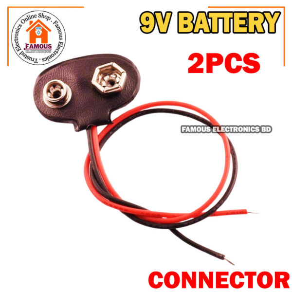 2PCS- 9V Battery Connector BLACK Color DC 9V Battery Clip Connector Leads Socket 6F22 Battery Holder Snap Cables 9 Volt For Arduino Electronics Projects Power Supply - Image 6