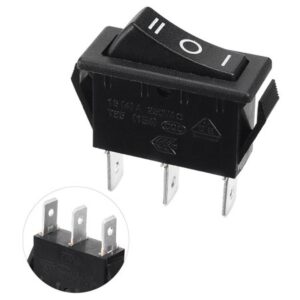 ON-OFF-ON 15A KCD3 Rocker Switch 15A 250V 3 Pin BLACK Color Switches 3Pin On Off On 3 Positions Power Switches For Auto Car Boat IPS UPS Heat Machine Drill Machine