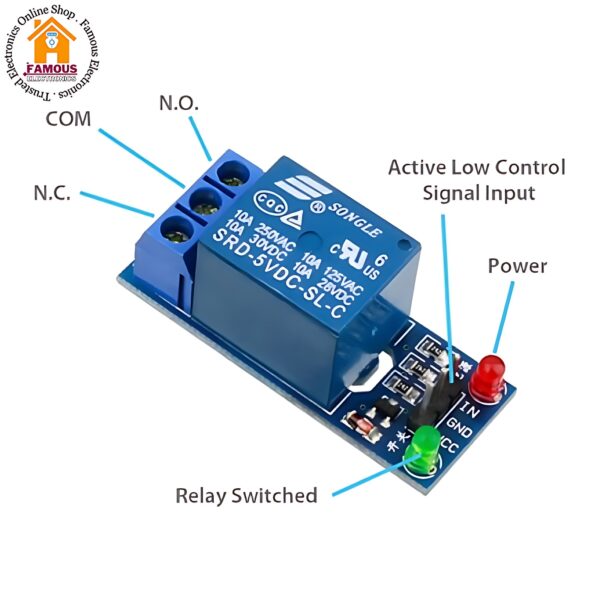 5V Low Level Trigger One 1 Channel Relay Module Interface Board Shield DC AC 220V for Arduino PIC AVR DSP ARM MCU. - Image 4