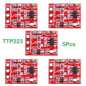 5PCS TTP223 Touch Button Switch Capacitive Sensor Module Self-Locking Creek