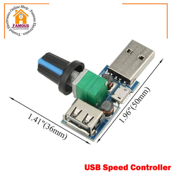 DC 4V-12V 5W XY-FS USB Fan Stepless Governor USB Fan Speed Controller Multi-Gear Auxiliary Cooling Tool Switch - Image 5