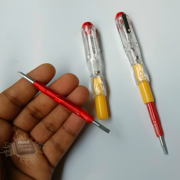 Tester Multi Screwdriver Electrical Testing Multi-functional Pen Flat & star Double Head pen 2 in 1 Function 100-500V Voltage Detector Probe - 2Pcs - Image 3