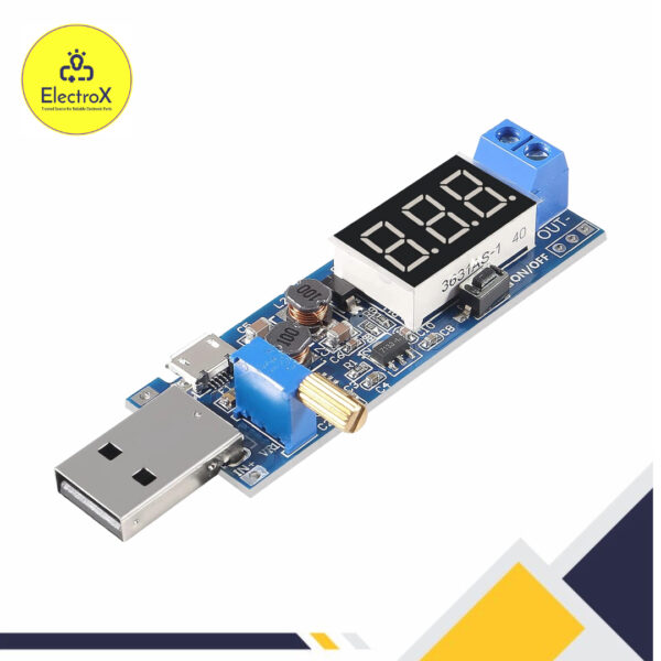 USB Step UP / Down HW-132 Buck Boost Adjustable Power Supply Module, Adjustable DC-DC 5V to 3.5V / 12V Boost Buck Converter Out DC 1.2V-24V - Image 2