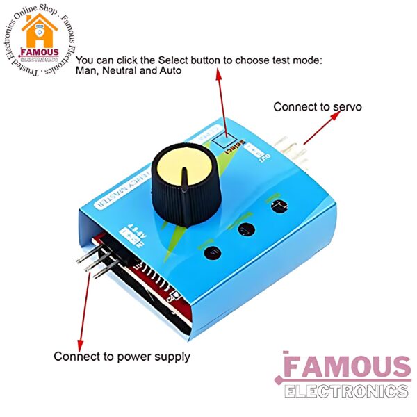 Servo Tester Gear Test CCPM Consistency Master Checker 3CH 4.8-6V with Indicator Light - Image 5