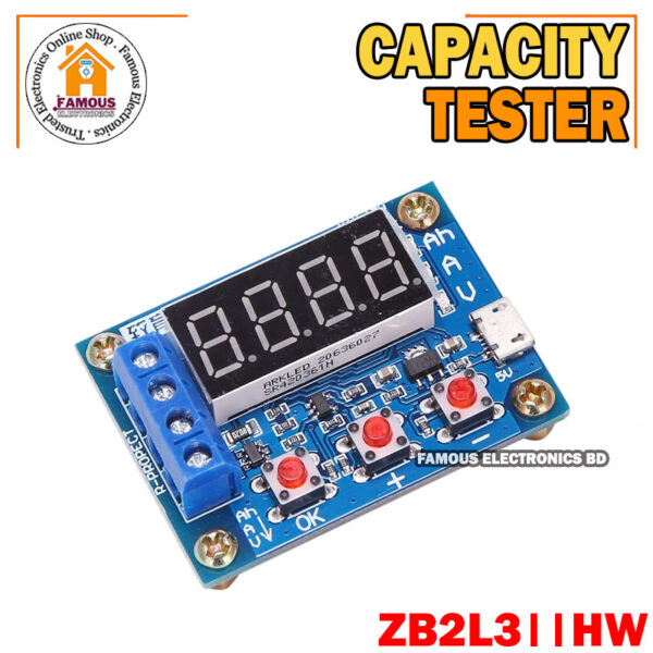 ZB2L3 / HW Battery Capacity Tester LED Digital Display 1.2V ~12V 18650 Lithium Battery Power Supply Test Resistance Lead-acid Capacity Discharge Meter - Image 5