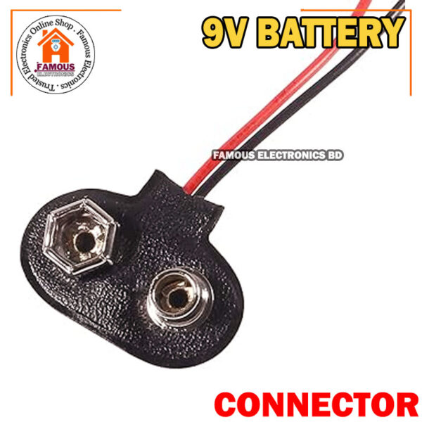 2PCS- 9V Battery Connector BLACK Color DC 9V Battery Clip Connector Leads Socket 6F22 Battery Holder Snap Cables 9 Volt For Arduino Electronics Projects Power Supply - Image 5