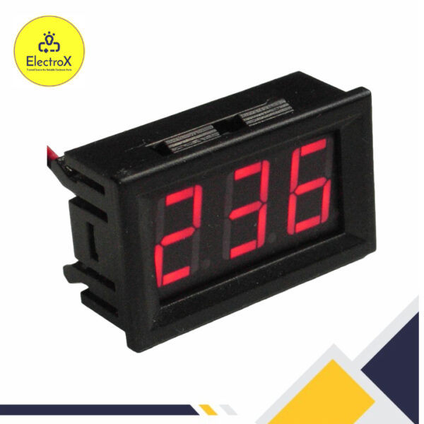 AC 60V-500V Mini Digital Voltmeter 2-Wire LED Display Panel Voltage Test Meter (RED) - Image 2