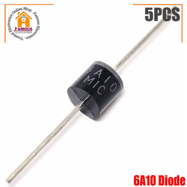 5PCS 6A10 Diode 1000V 6A General Rectifier Diode - Image 4