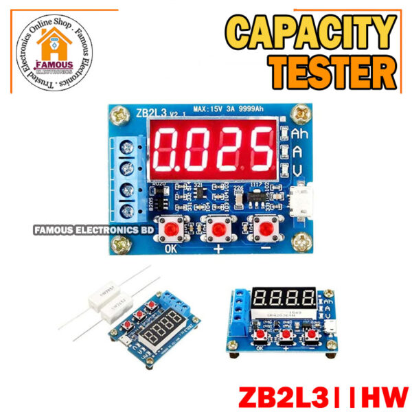ZB2L3 / HW Battery Capacity Tester LED Digital Display 1.2V ~12V 18650 Lithium Battery Power Supply Test Resistance Lead-acid Capacity Discharge Meter - Image 4