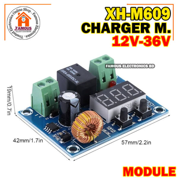 XH-M609 DC 12V-36V Charger Module Voltage OverDischarge Protection Precise Undervoltage Protection Module Board. - Image 8