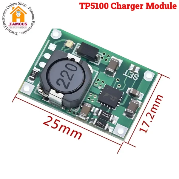 1PCS TP5100 2 Cells 8.4V / Single 4.2 V Lithium Lion Battery Charger Module 2A 18650 Charging PCB 5-18V DC Power Supply (TP5100 2A 8.4V) - Image 2