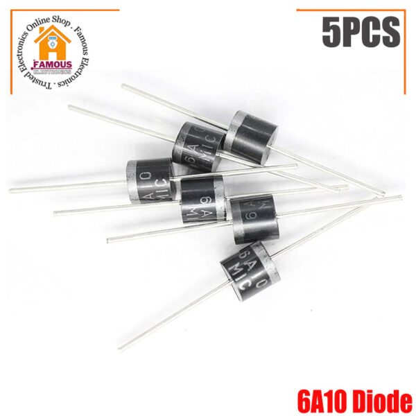 5PCS 6A10 Diode 1000V 6A General Rectifier Diode - Image 5
