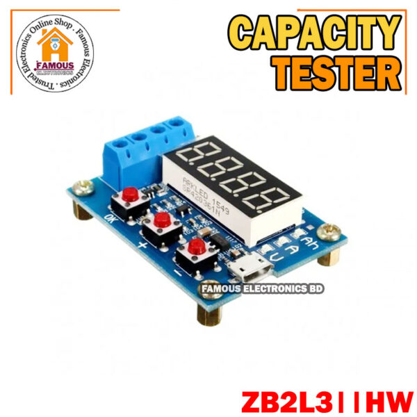ZB2L3 / HW Battery Capacity Tester LED Digital Display 1.2V ~12V 18650 Lithium Battery Power Supply Test Resistance Lead-acid Capacity Discharge Meter - Image 3