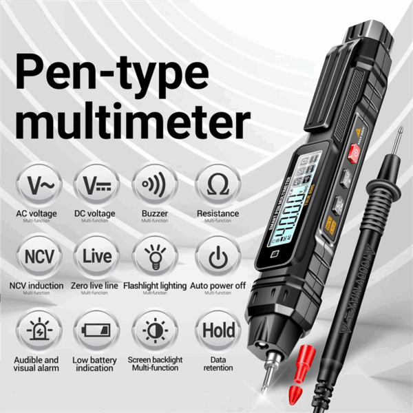A3005 Digital Multimeter 4000Count AC/DC Voltage Tester Professional Current Meter Black. - Image 4