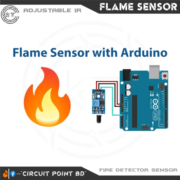 IR Flame Sensor YL-38 1-CHANNEL Infrared Receiver Module Ignition/Fire Source Detection Module for Arduino and DIY Electronics Project. - Image 2