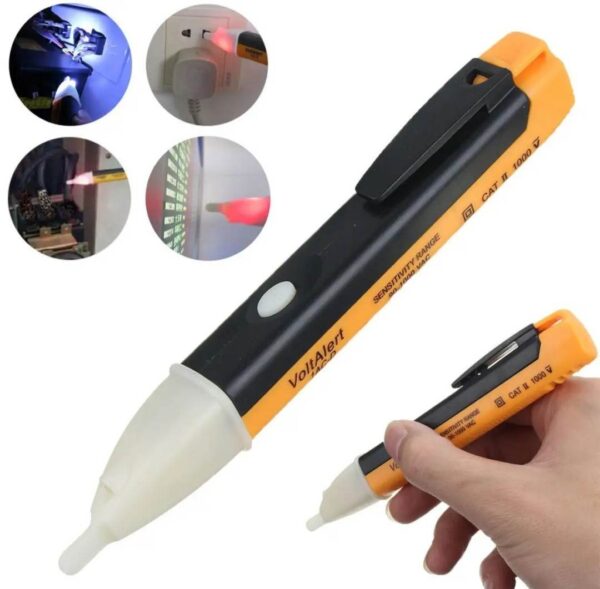 Non-contact Volt Alert Electrical Tester Socket Wall AC Power Outlet Voltage Detector Sensor Tester Electric Test Pen LED Light Voltage Indicator - Image 3