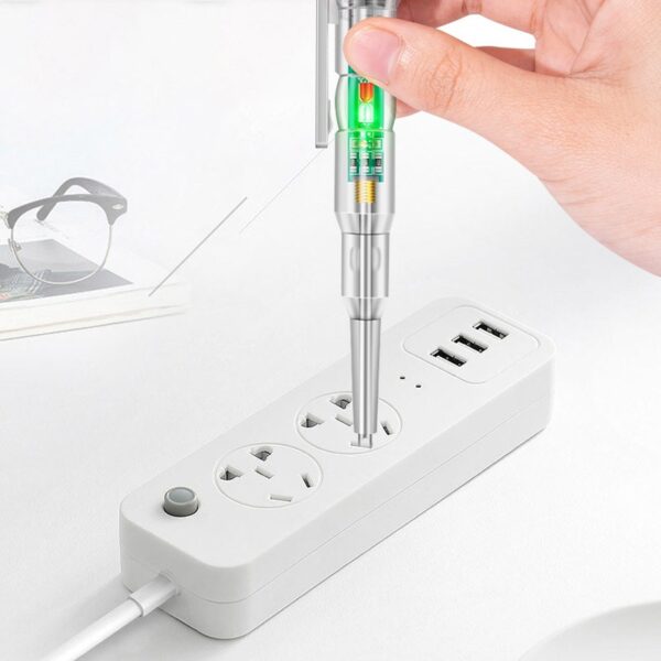 【3C VictoryEagle】ANENG Intelligent LED Photometer Voltage Voltmeter 24-250V Circuit Tester Electric Screwdriver Indicator - Image 4