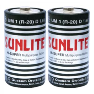 Lithium battery - 20 1.5V D Size Sunlight Battery. Multipurpose Use-2Pcs.