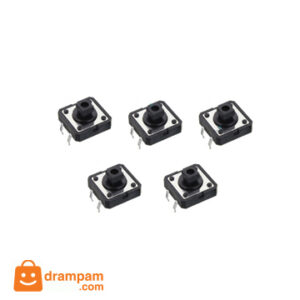 5pcs Switches B3F-4055 Square Head Momentary Push Button Switch 12x12x7.3mm 4P 4Pin On Off Panel Momentary Tactile Tact Push Button Switch Self Reset DIP Push Switches