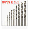 Mini Drill Bits Set 10 Pcs, 10 Sizes for DIY Projects