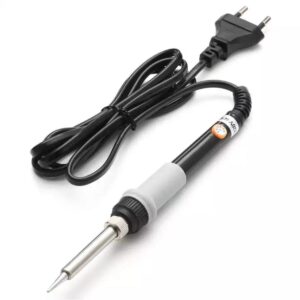220V 60W Electric Soldering Iron Kit – Adjustable Temperature 200-450°C, EU Plug, 22cm Length