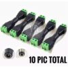 DC Power Balun Connector Adapter Plug 5 Pair Male & Female Jack Socket for CCTV and Electronics