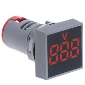 Red Voltmeter Square Panel LED Digital Voltage Meter