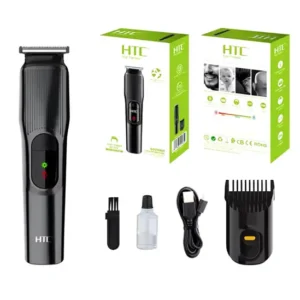 HTC AT 519 Cordless Professional Hair Trimmer Waterproof Stainless Steel Blade Trimmer 45 min Runtime 5 Length Settings.