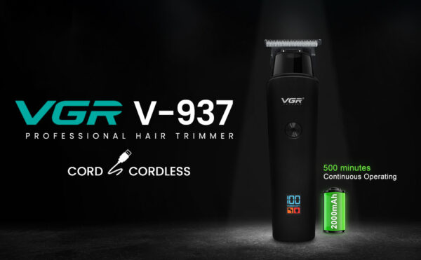 VGR 937 Beard Trimmer and Hair Clipper, Cordless Grooming, Rechargeable, Adjustable Length, Beard Trimmer And Hair Clipper. - Image 6