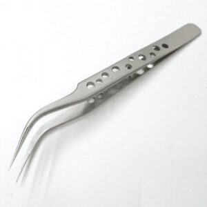 Tweezer 7-SA SR Hole Tweezers Curve Professional Tweezers Eyebrow Tweezer Hair Beauty Slanted Stainless Steel Tweezer Tool.