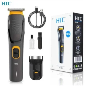 HTC AT-509 CoHTC AT-509 Cordless & Rechargeable Trimmer with 8 Length Settings and Self-Sharpening Blades for Beard and Hair Care - Black.rdless & Rechargeable Trimmer with 8 Length Settings and Self-Sharpening Blades for Beard and Hair Care - Black
