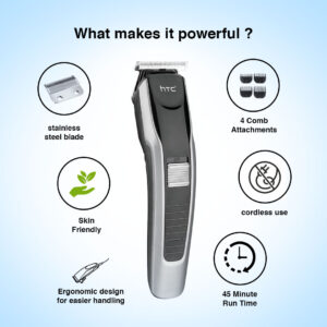 HTC AT 538 Rechargeable Hair and Beard Trimmer for Men.
