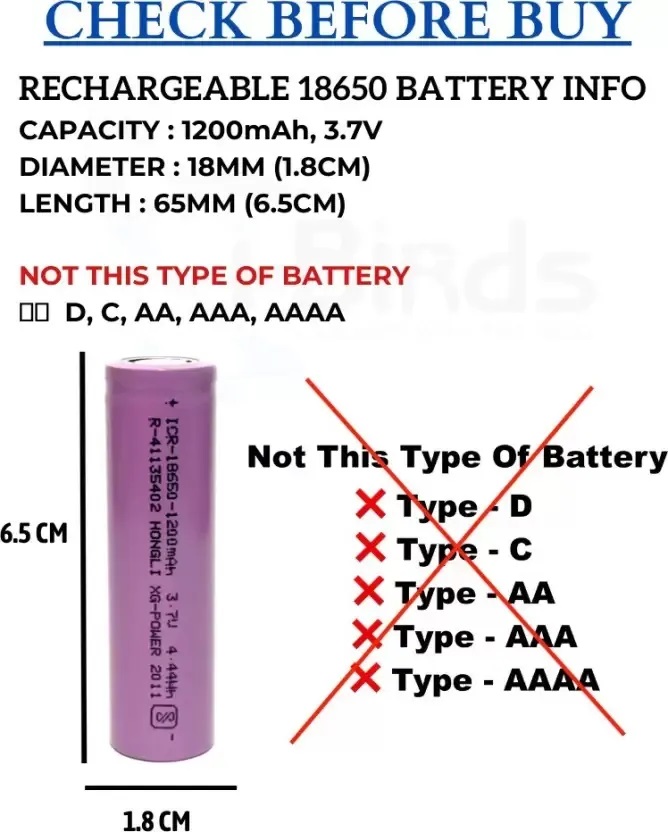 18650 3.7v 1200mah lithium rechargeable battery-high quality - 3.7V volt battery. - Image 6