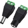 DC 5mm x 2.1mm 12V Power Jack Plug Adapter Power Connector [2PC]