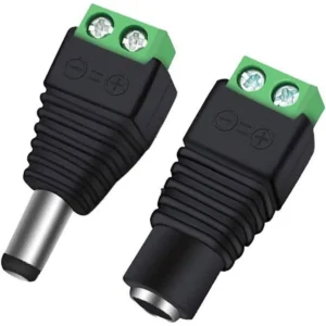 DC 5mm x 2.1mm 12V Power Jack Plug Adapter Power Connector [2PC]